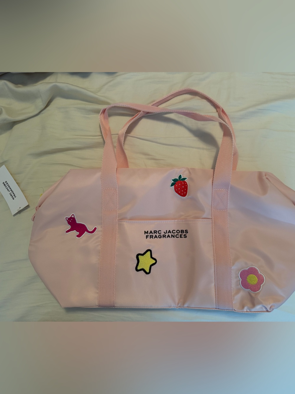 Marc Jacobs Pink Duffle bag with Playful Patch Accents